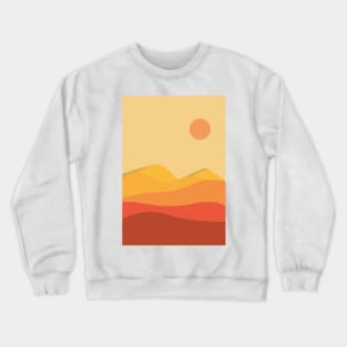 Sunny desert illustration Crewneck Sweatshirt